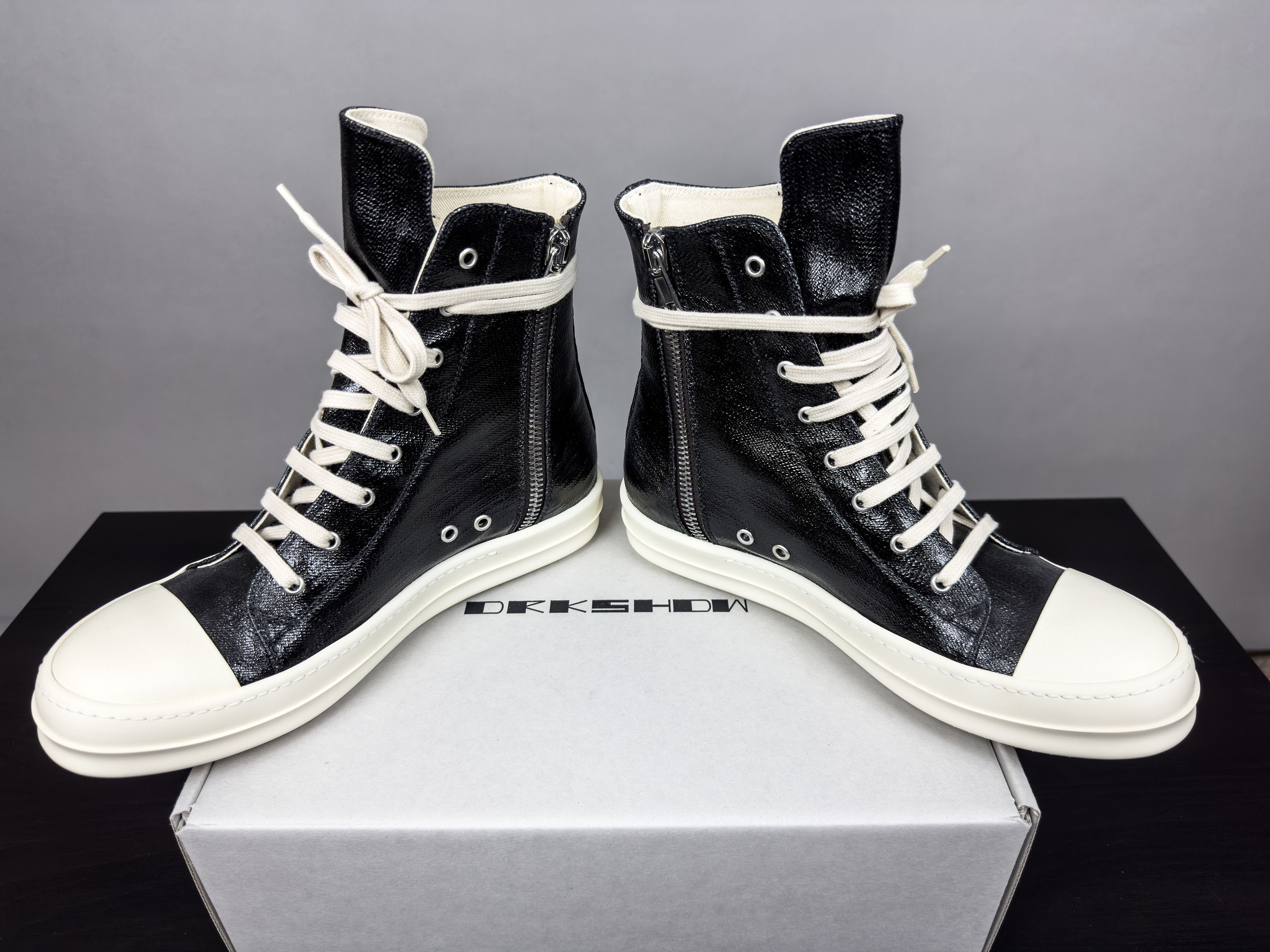 *RARE* Rick Owens Laquered Japanese Selvedge Sneaks
