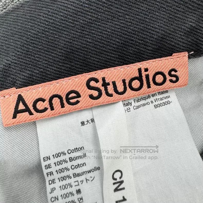 Acne Studios Acne Studios 2021M Series Gunmetal Washed Denim Pants Size US 31 - 6 Thumbnail