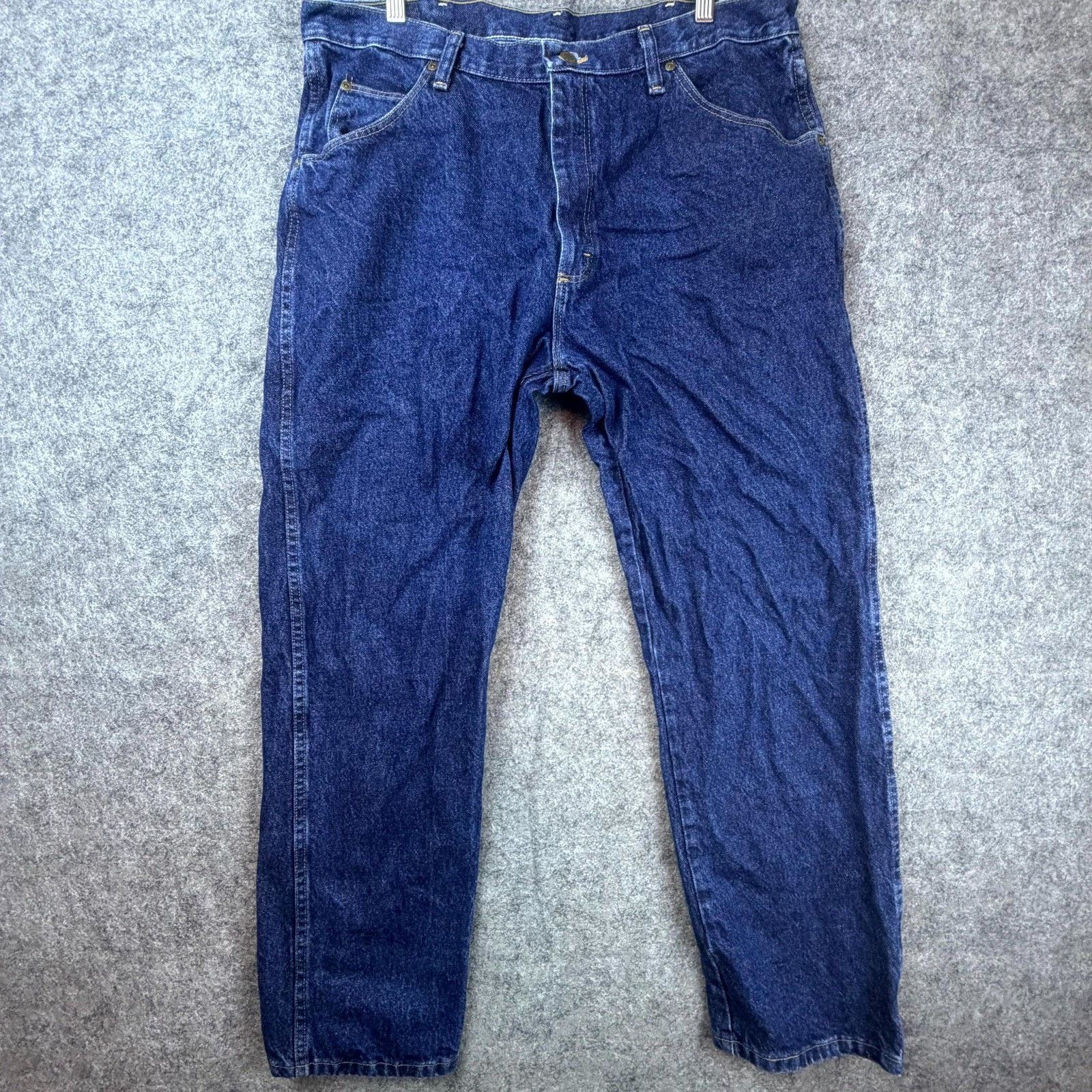 Wrangler Wrangler Jeans Mens 38 Blue Denim Wash Straight Leg Workwear Size US 38 / EU 54 - 1 Thumbnail