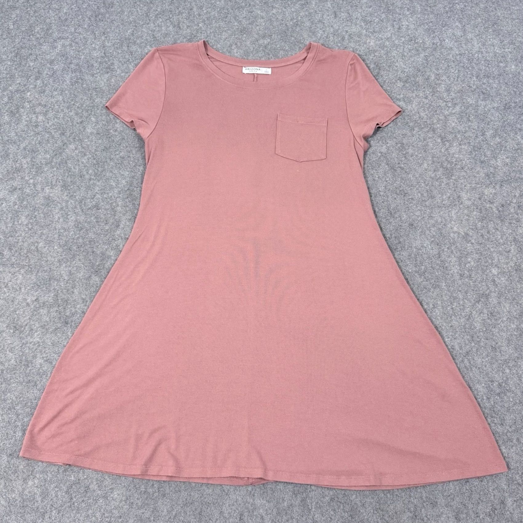 Vintage Arizona Jeans Dress Shirt Pink L Womens Short Sleeve Stretch Pullover 90s Casual Modern City University Western T‑Shirt Dress Size L / US 10 / IT 46 - 2 Thumbnail