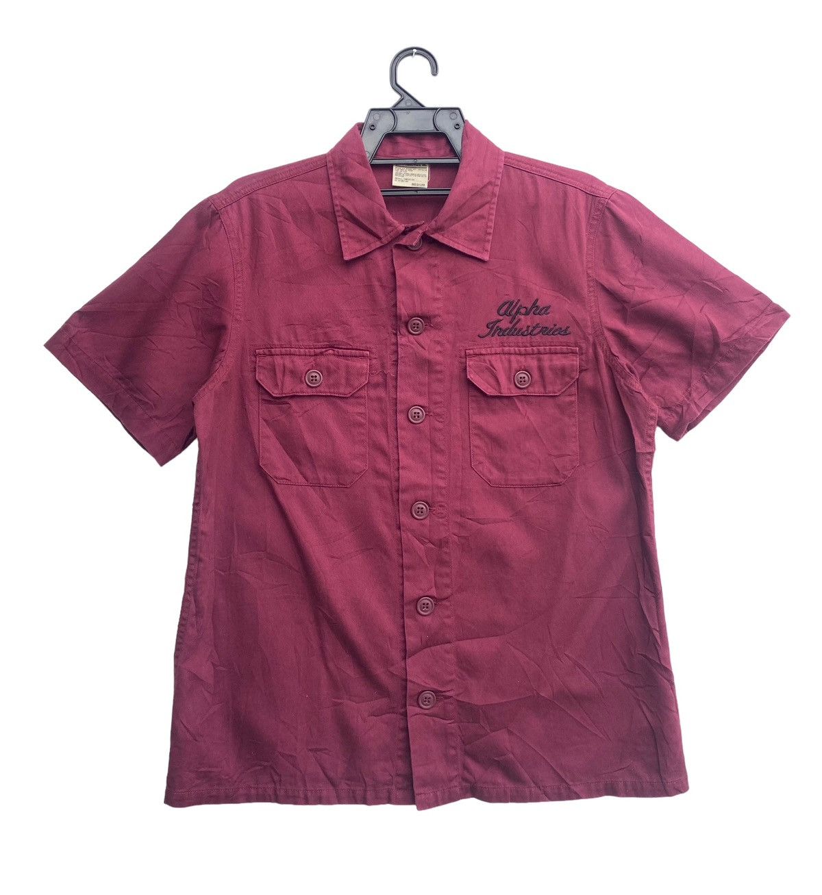 Alpha Industries × Vintage Vtg 90s Alpha Industries tiger roar military souvenir shirts Size US M / EU 48-50 / 2 - 3 Thumbnail