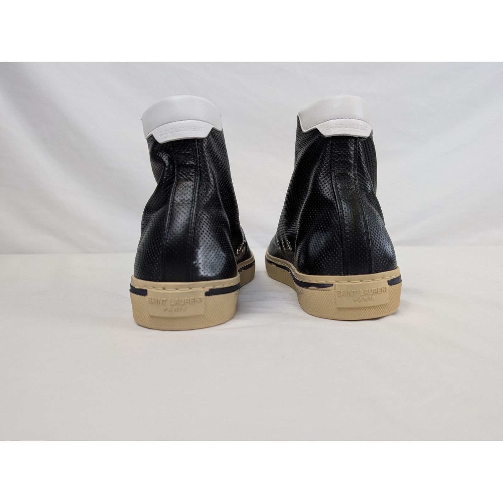 Saint Laurent Paris o1rshd1 Malibu Anilf Micr Boots Sneakers in Black/Beige Size US 9 / EU 42 - 10 Thumbnail