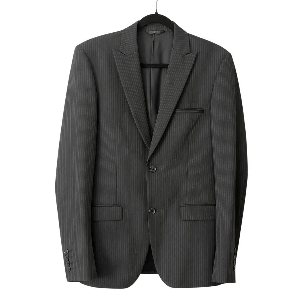 Calvin Klein Calvin Klein Collection Gray Striped Blazer Size 46R - 1 Thumbnail