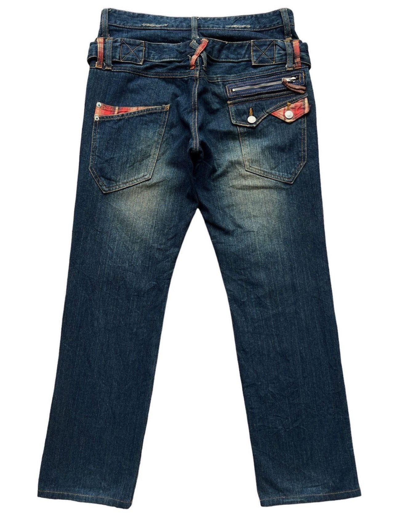 Hysteric Glamour Wild Khakis Double Waist Rusty Distressed Denim Jeans 33x30 Size US 33 - 3 Thumbnail