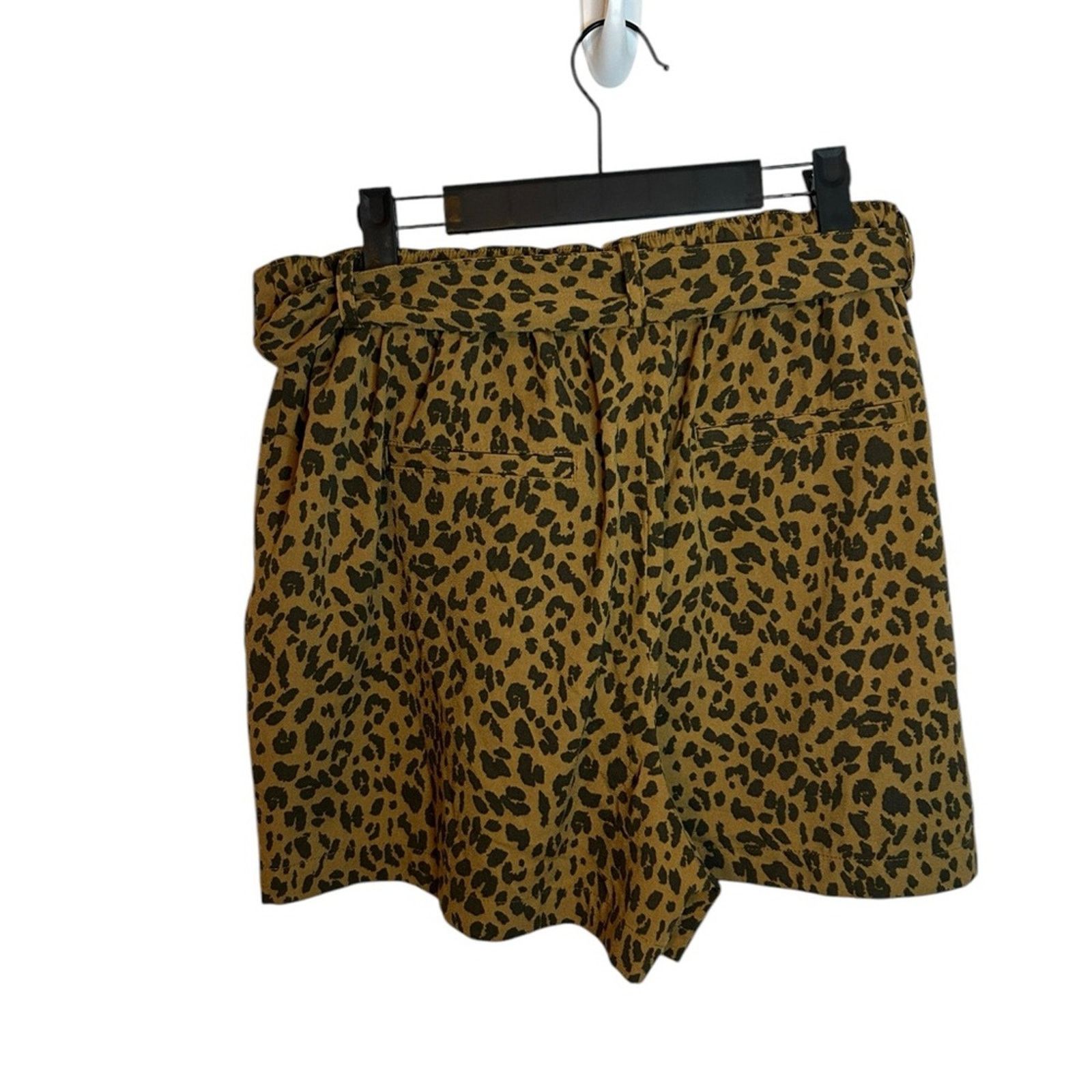 Other A New Day Leopard Print Pull On Tie Waist Shorts Size 34" / US 12 / IT 48 - 2 Thumbnail