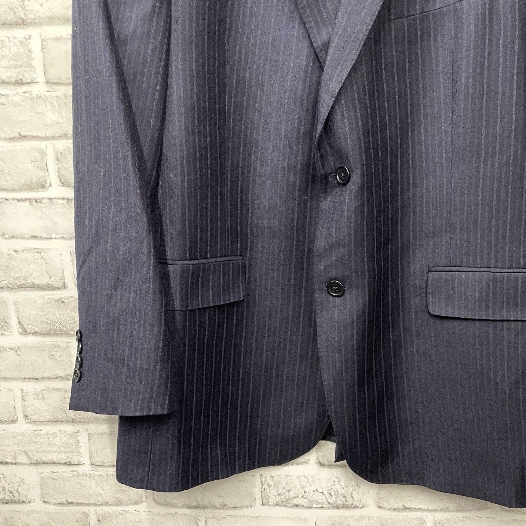 Loro Piana DANIEL CREMIEUX Navy Blue Loro Piana Wool Pinstripe Sport Coat 44R Mens Size US S / EU 44-46 / 1 - 3 Thumbnail