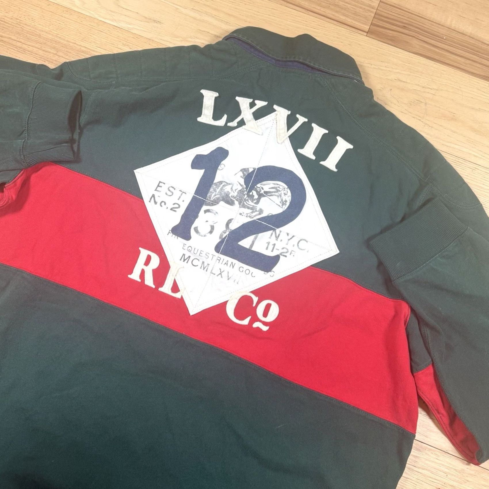 Ralph Lauren VINTAGE Ralph Lauren Rugby Shirt Polo Mens XL Red Equestrian Jockey Club Hampton NYC Men Size US XL / EU 56 / 4 - 7 Thumbnail