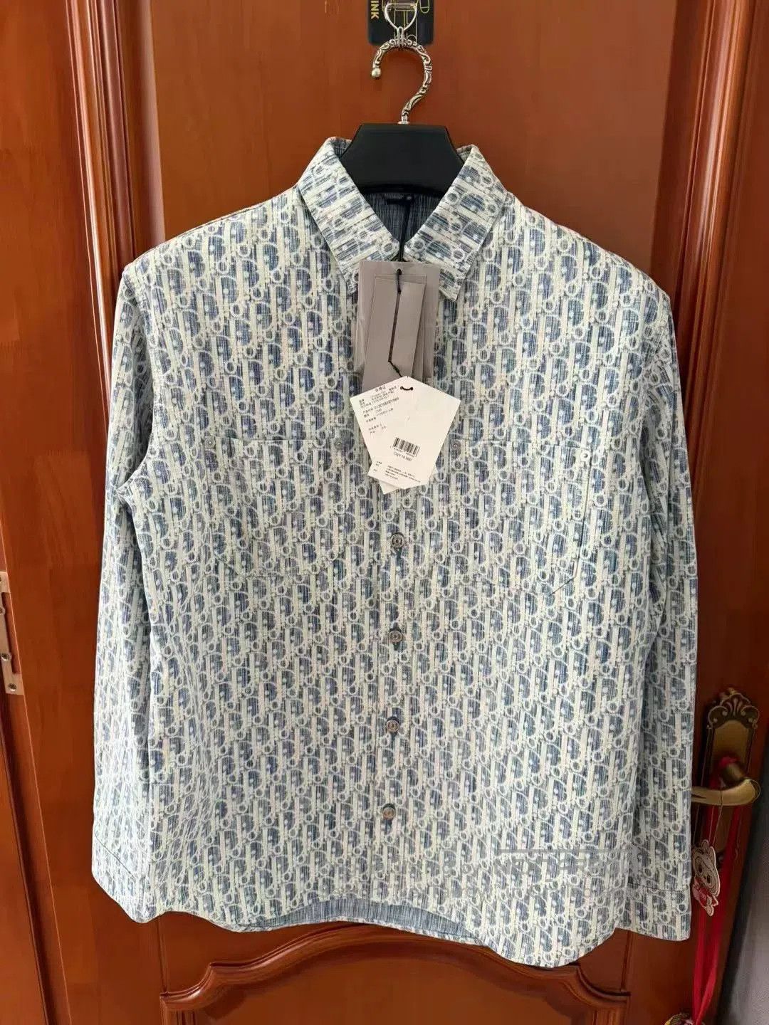 Dior Dior Blue and White Logo Denim Shirt. Size US M / EU 48-50 / 2 - 1 Thumbnail