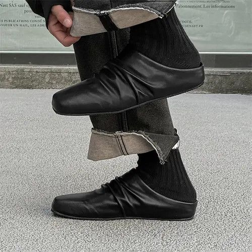 Leather 860Black Genuine Leather Slouch Mules Size US 7 / EU 40 - 8 Thumbnail