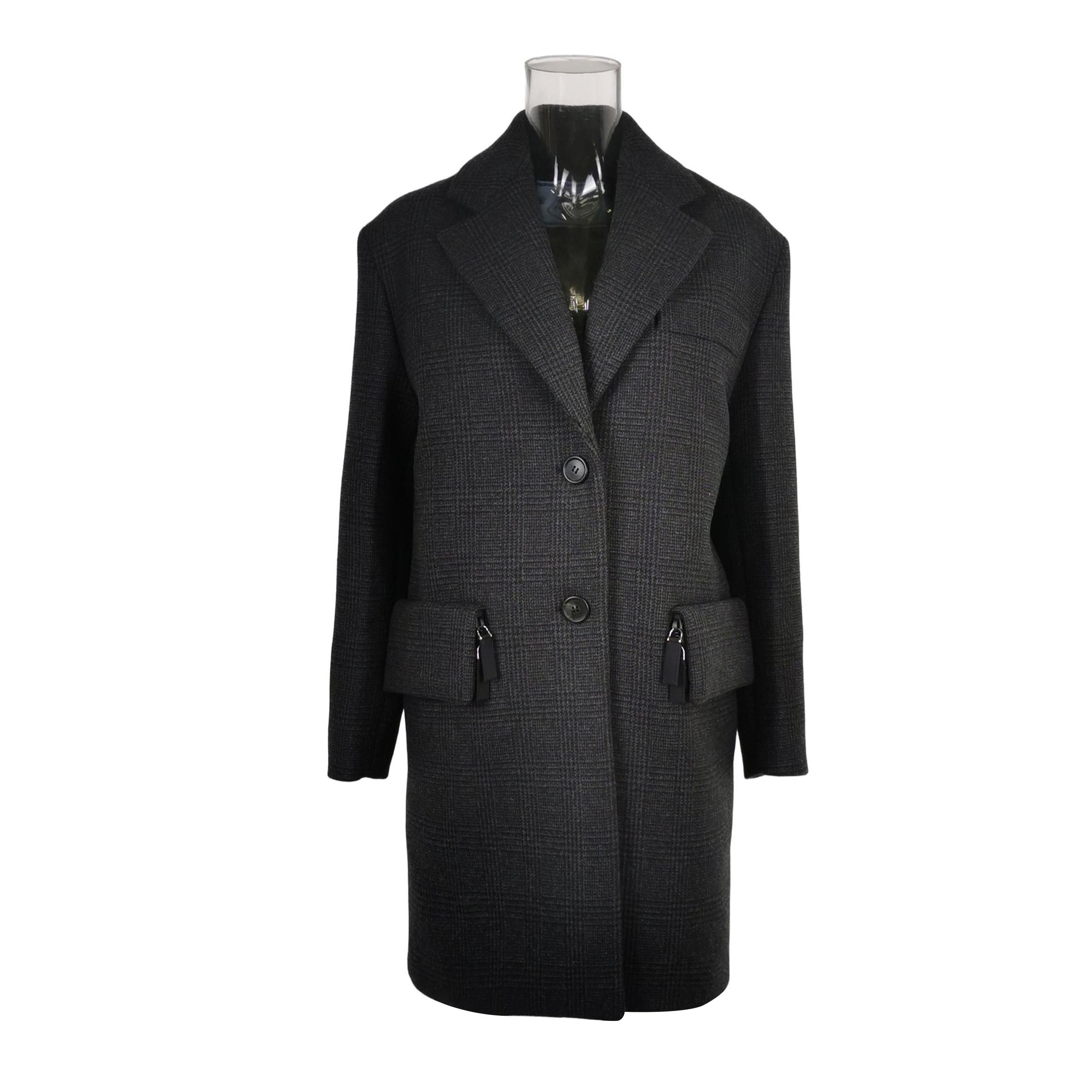 Prada Prada Wool Plaid Collar Coat 0079 Size US S / EU 44-46 / 1 - 1 Thumbnail