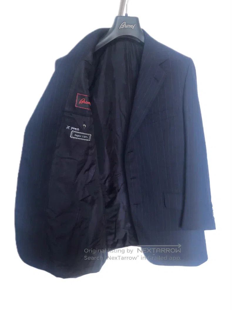 Brioni Brioni Striped Italian Navy Blue Suite Size US M / EU 48-50 / 2 - 2 Thumbnail