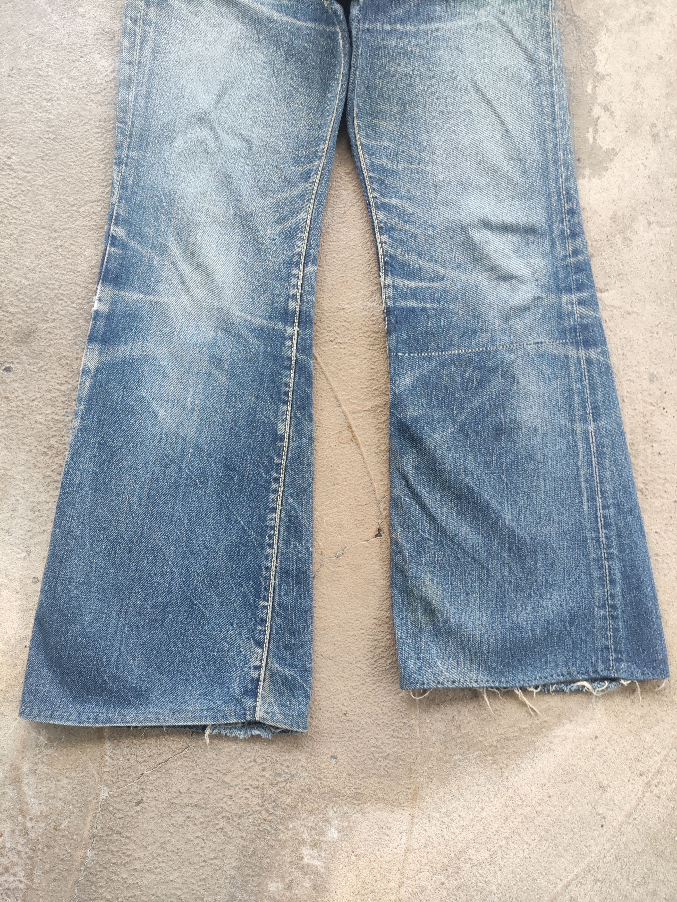 Japanese Brand Vintage Bigstone Flare Button Denim Distressed Faded Denim Size US 31 - 4 Thumbnail