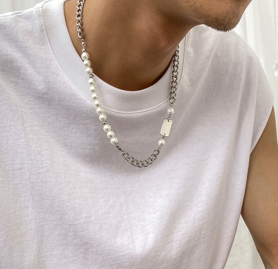 Other Photo Necklace with Dog Tag Necklace Y2K Fashion Size ONE SIZE - 3 Thumbnail