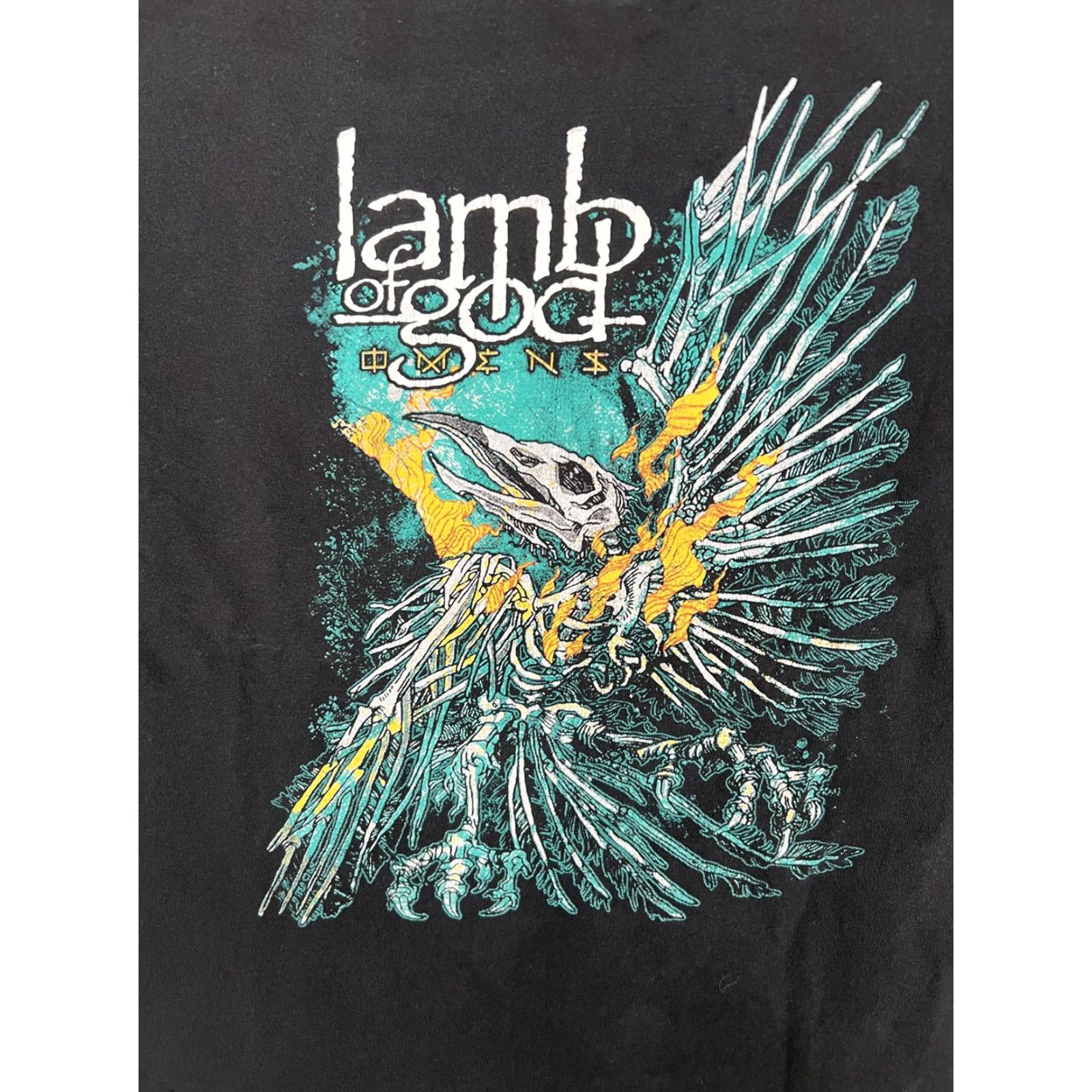 Vintage Lamb Of God Omens Tour T-Shirt Women's Large Black Graphic Print Front Back Lamb Of God Logo Killswitch Engage Concert Metal Shirt XS? Size L / US 10 / IT 46 - 4 Thumbnail