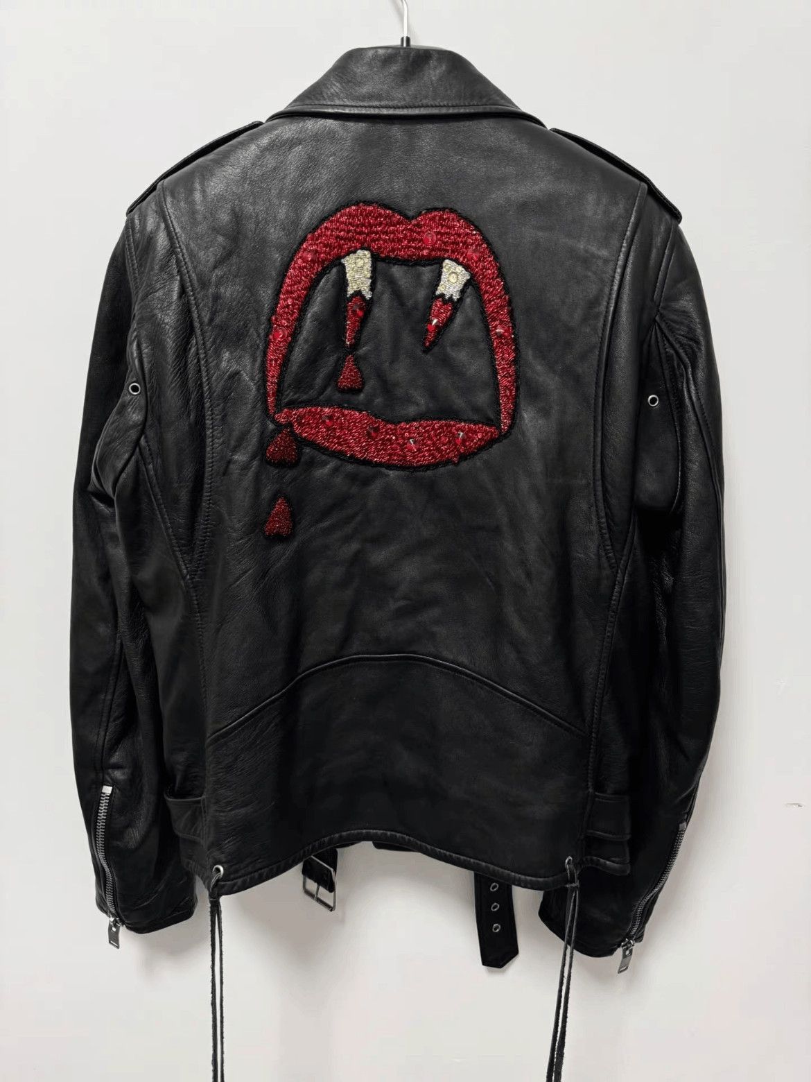 Saint Laurent Paris Saint Laurent Paris by Hedi 16AW Bloodtooth Leather Jacket- Size US M / EU 48-50 / 2 - 1 Thumbnail
