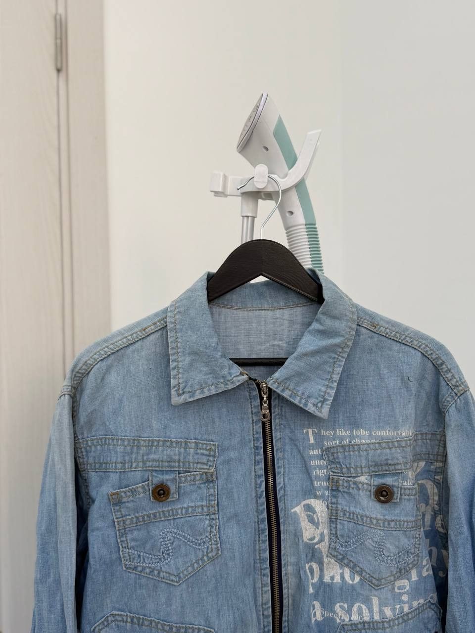 14th Addiction Affliction style Denim Jacket Blue Classic Fit Y2K gothic Size US M / EU 48-50 / 2 - 7 Thumbnail