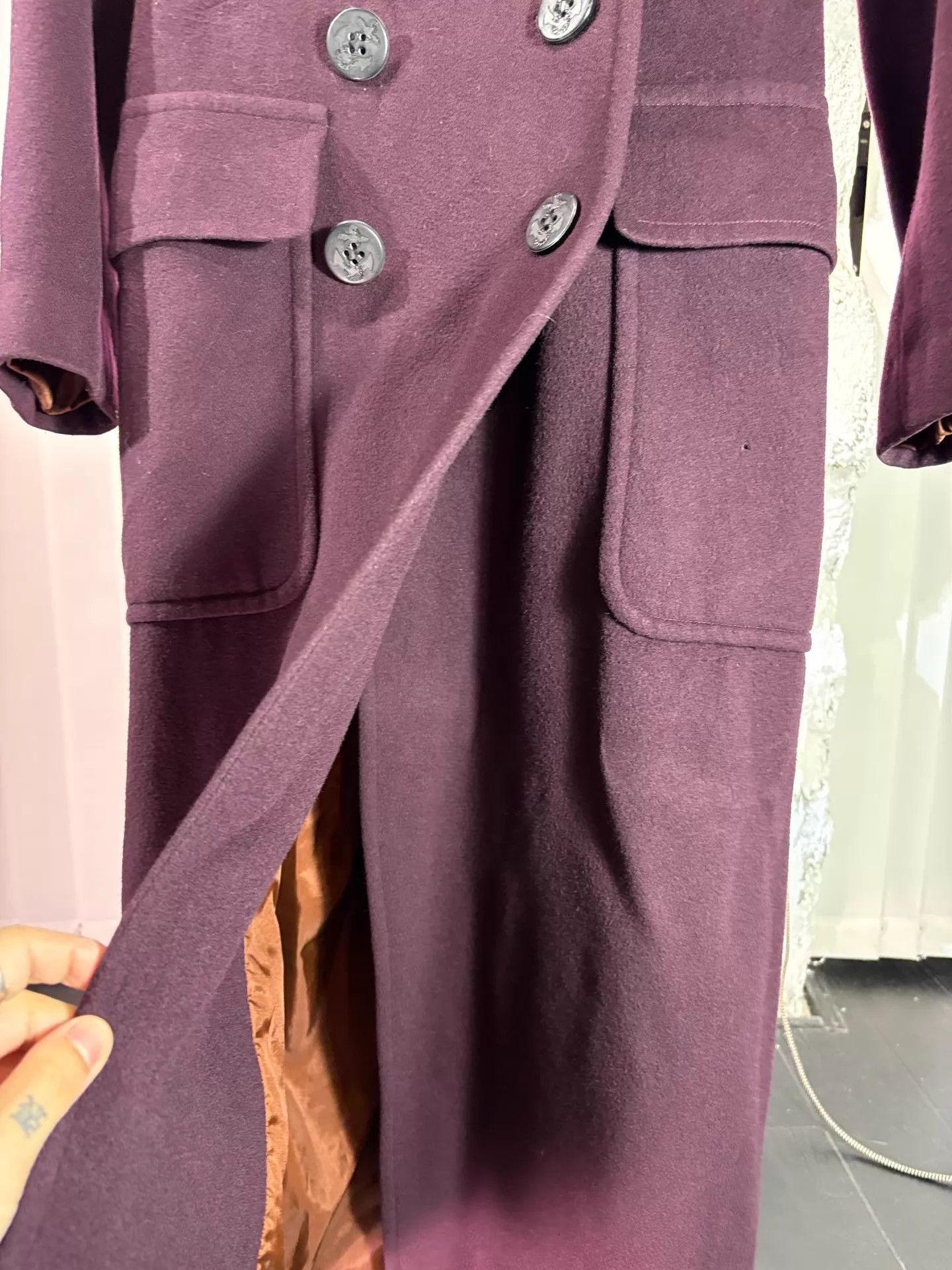 Jean Paul Gaultier JEAN PAUL GAULTIER 90s PLUM SUPER LONGCOAT SIZE 40 Size S / US 4 / IT 40 - 4 Thumbnail