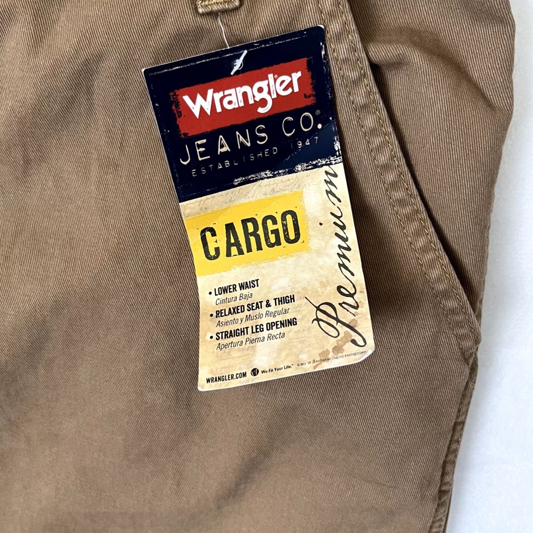 Wrangler Vintage Wrangler Cargo Pants Mens 44x30 Khaki Beige Cargo Pants Mens 44x30 Regular Relaxed Straight Cotton Spandex Canvas Workwear Casual Size US 44 / EU 60 - 3 Thumbnail