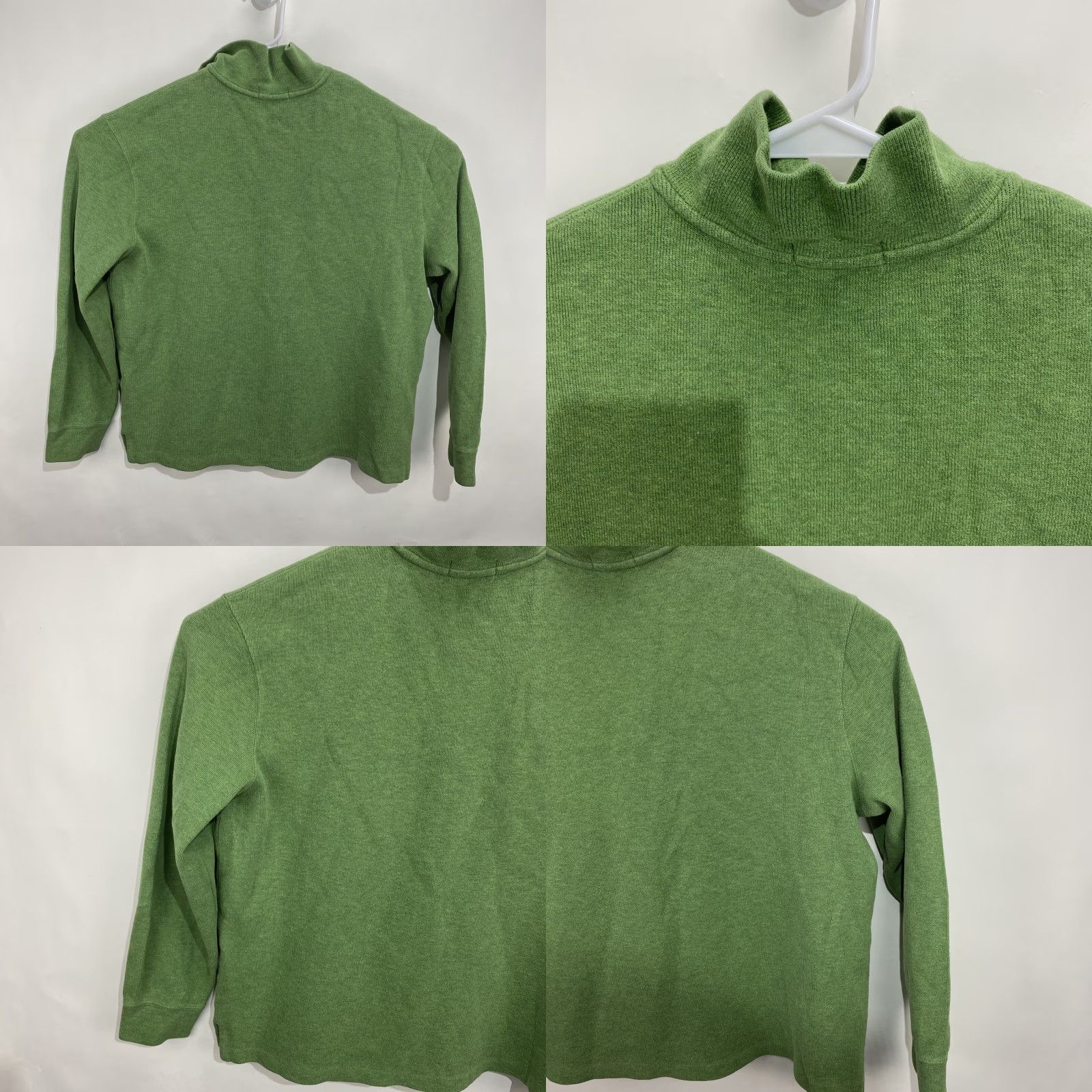 Polo Ralph Lauren Polo Ralph Lauren Pullover 1/4 Zip Sweater L Men Green Embroidered Logo Knit Cotton Mock Neck Zip Size US L / EU 52-54 / 3 - 8 Thumbnail