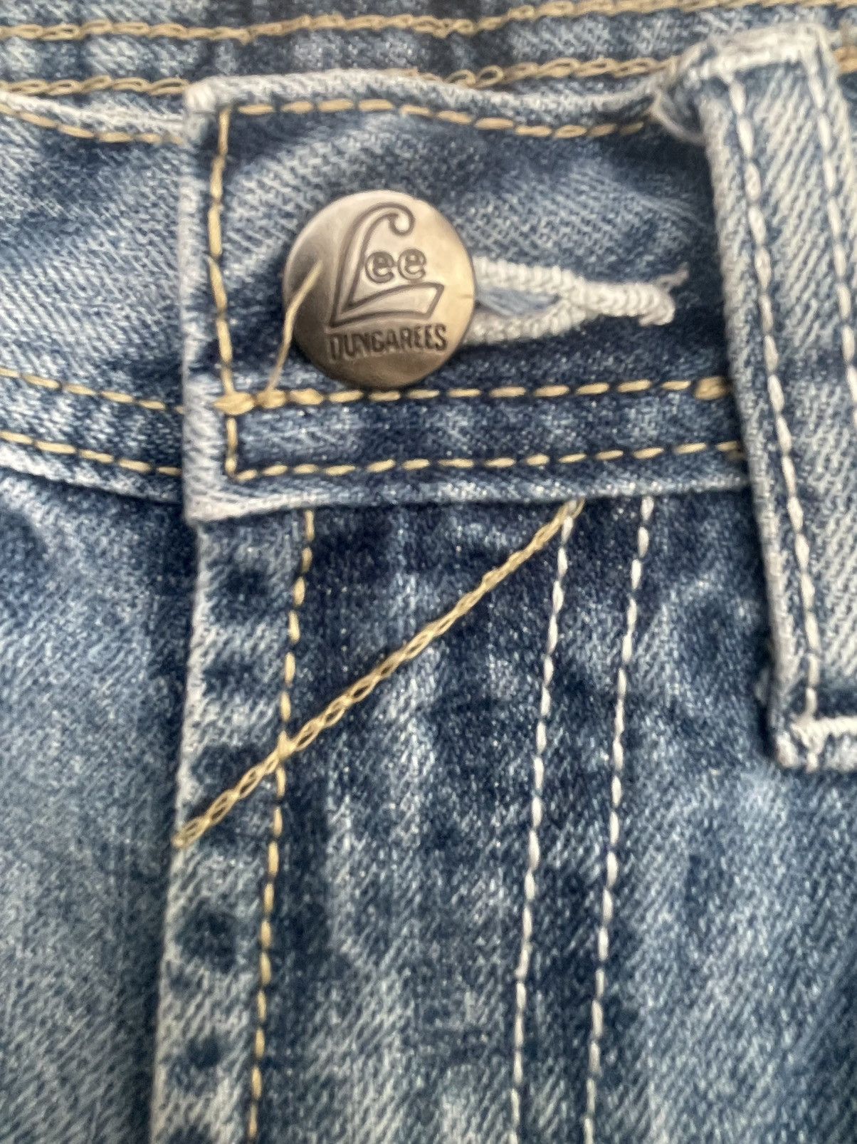 Lee Vintage Lee Dungarees Distresed Denim Size US 33 - 19 Thumbnail