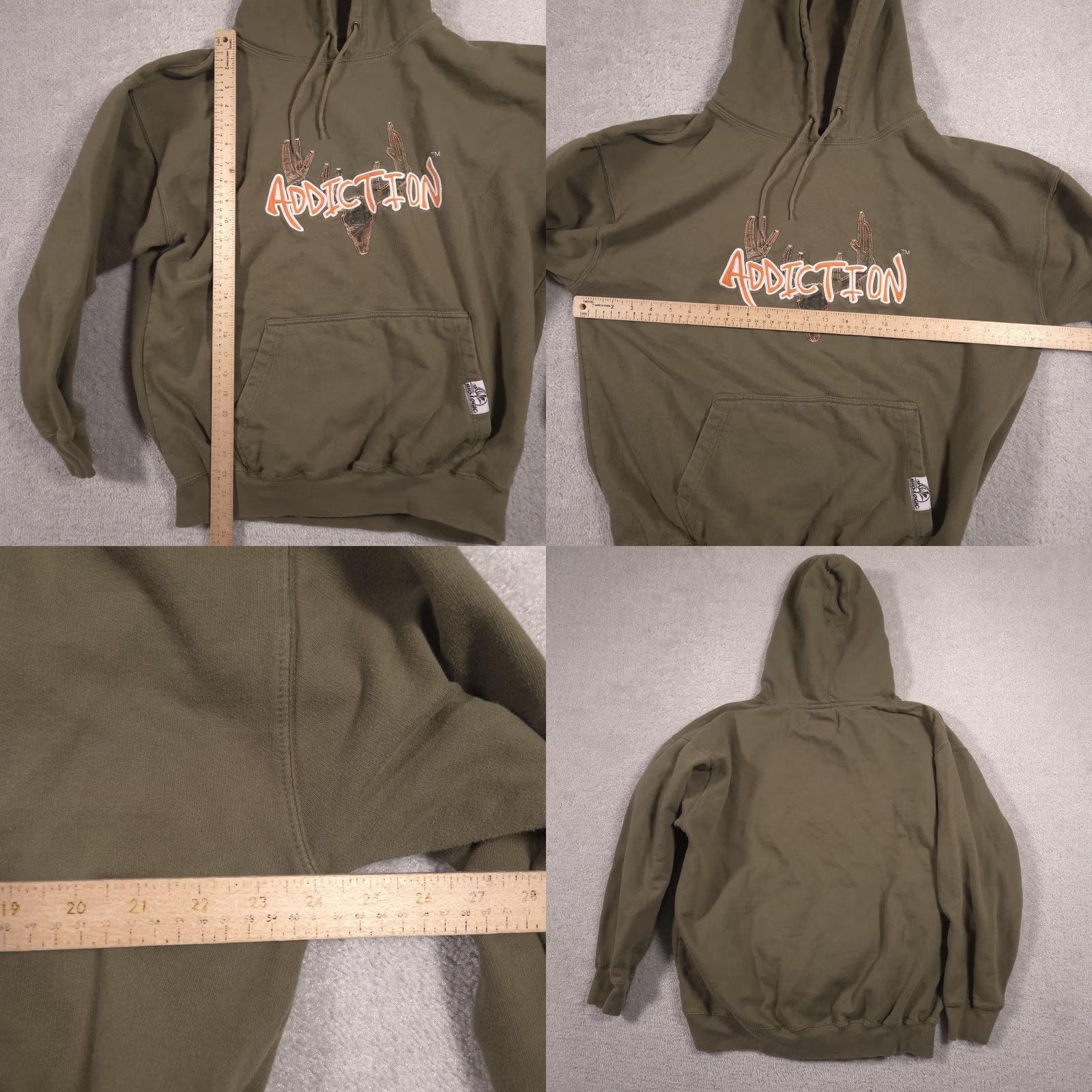 Vintage Yukon Gear Hoodie Mens XL Green Pullover Sweatshirt Addiction Deer Graphic Size US XL / EU 56 / 4 - 8 Thumbnail