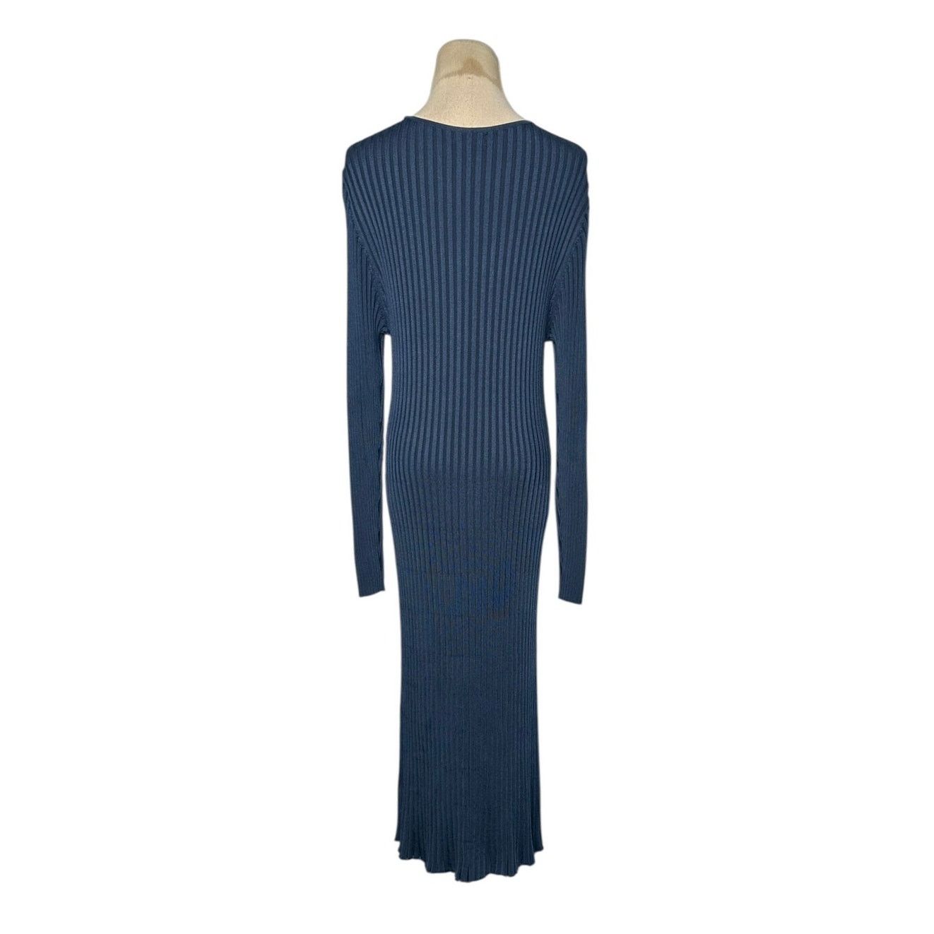 H&M H&M stale blue knit long sleeves midi sweater dress size XL Size XL / US 12-14 / IT 48-50 - 8 Thumbnail
