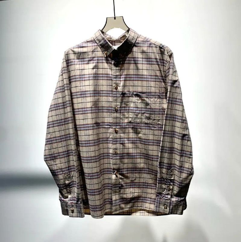 Burberry Burberry Khaki Cotton Long Sleeve Shirt Size US XXL / EU 58 / 5 - 1 Thumbnail
