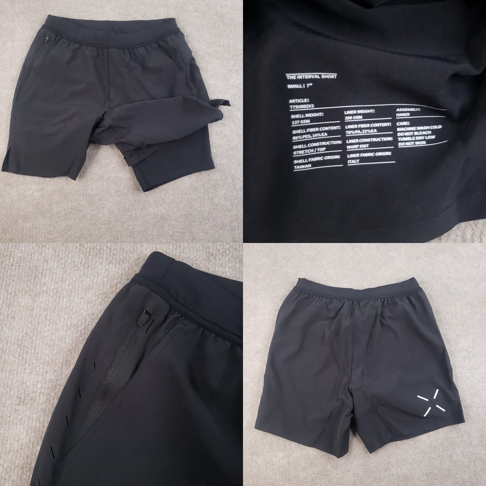 Ten Thousand Ten Thousand Interval Shorts Mens Small Black 7 in Inseam Athletic Drawstring Lined Pockets Gym Running Size US 29 - 9 Thumbnail