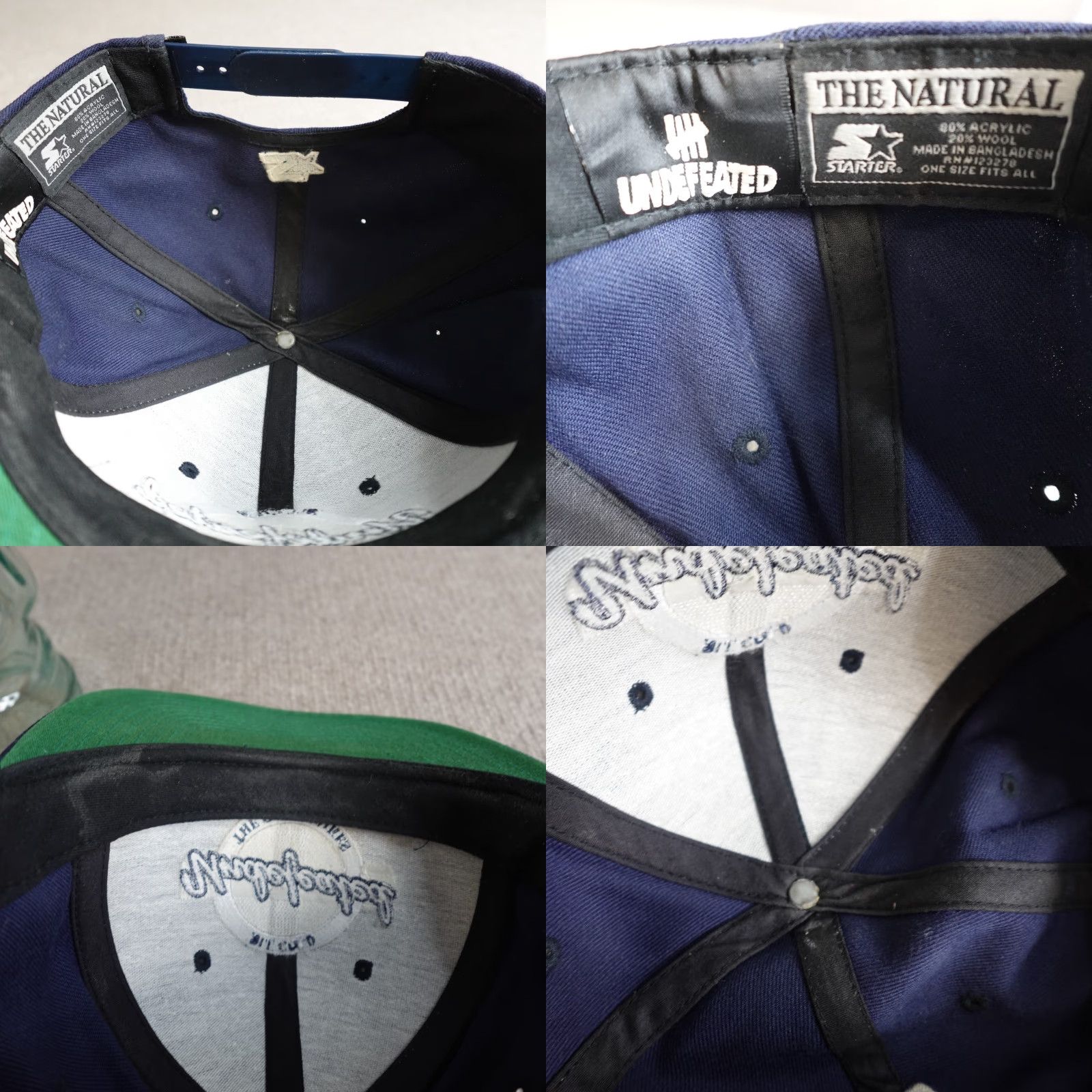 Undefeated Undefeated x Starter Hat Blue Snapback Wool Blend Embroidered Size ONE SIZE - 8 Thumbnail