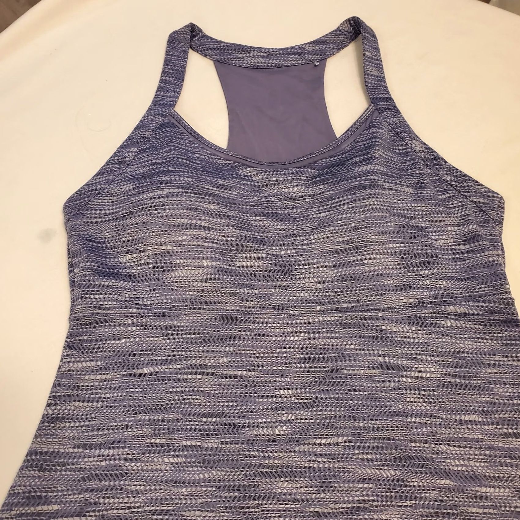 Vintage MONDETTA Womens Medium Blue Gray Sleeveless Active Wear Dress Built In Bra Golf Tennis Resort Pickle ball Size L / US 10 / IT 46 - 4 Thumbnail