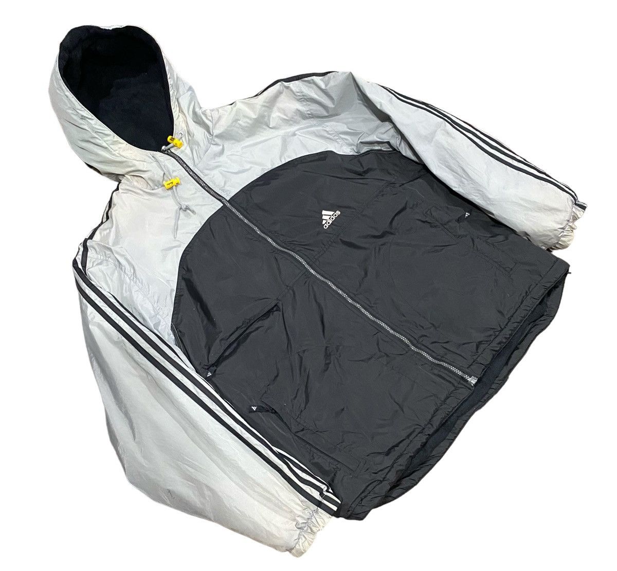 Vintage Vintage 90s ADIDAS Zipper Hoodie (L) Size US L / EU 52-54 / 3 - 3 Thumbnail
