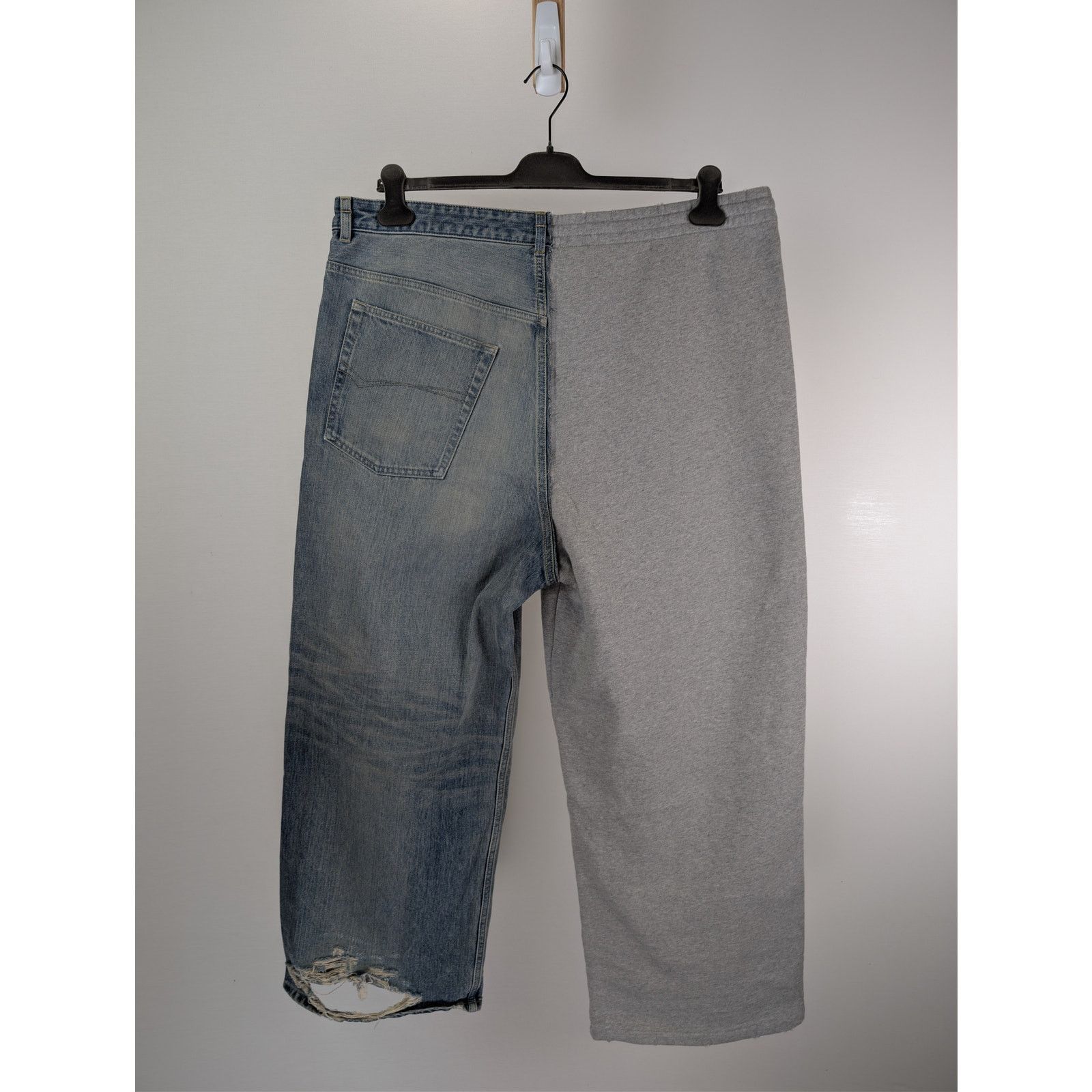 Balenciaga o1rshd1 Organic Denim Hybrid Baggy Pants Jean Outback Blue Size US 32 / EU 48 - 10 Thumbnail