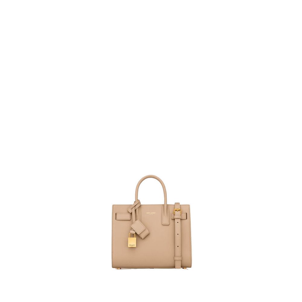 SAINT LAURENT Sac De Jour Nano $2700 Clear Beige Smooth Leat