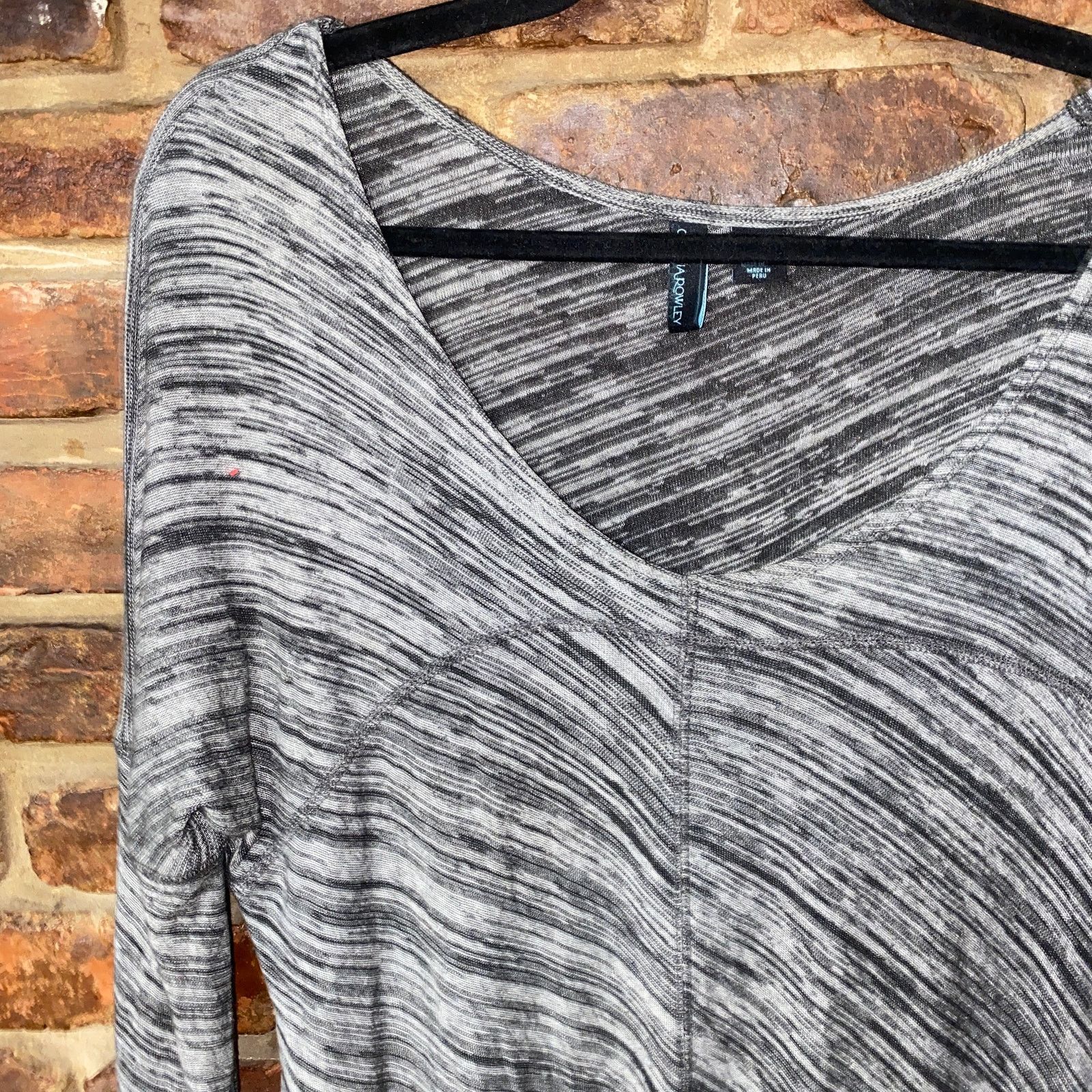 Cynthia Rowley Cynthia Rowley Green Black Long Sleeve Knit Top Size Small Size S / US 4 / IT 40 - 2 Thumbnail