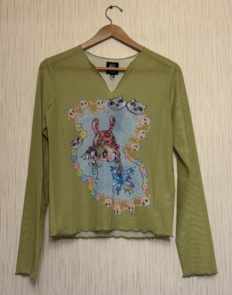 Brain Dead BRAIN DEAD Gaspar Doll mesh Top Longsleeve Moss Green Y2K Size M / US 6-8 / IT 42-44 - 4 Thumbnail