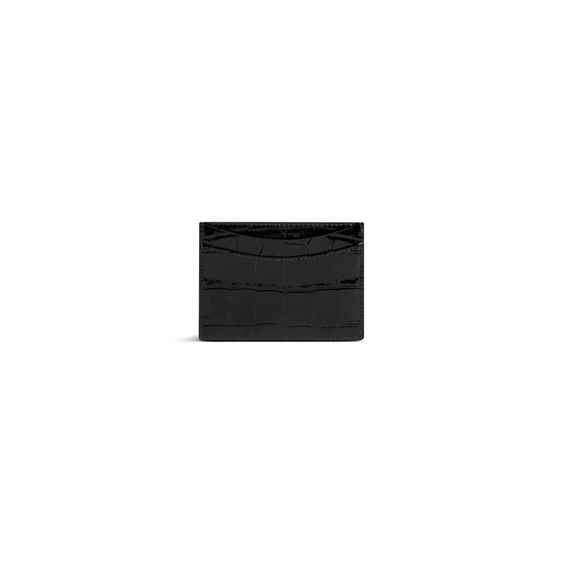 Balenciaga o1srvl11e0326 Size: OS / Hourglass Card Holder in Black Size ONE SIZE - 2 Thumbnail
