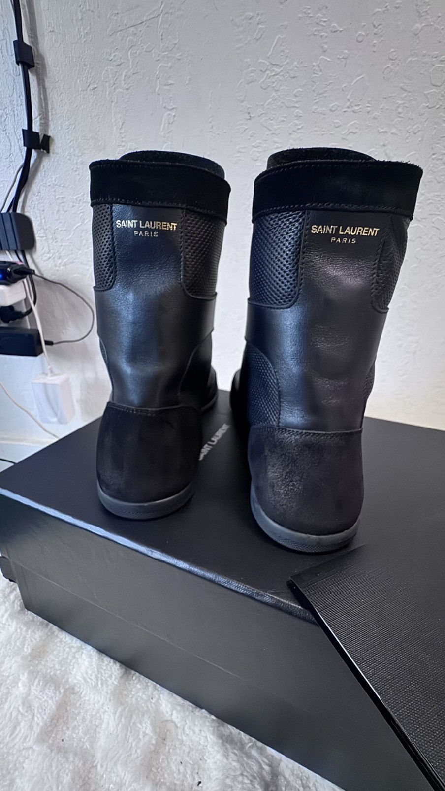 Saint Laurent Paris Brand new Saint Laurent Paris Men’s Hightop Sneaker Size 40 Size US 8 / EU 41 - 11 Thumbnail