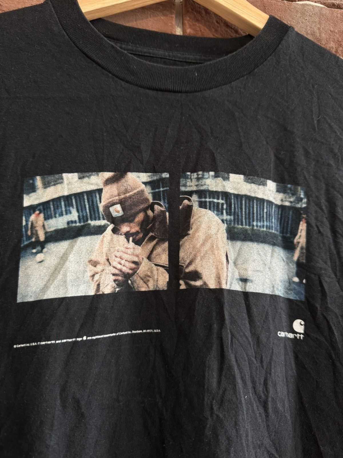 Carhartt Carhartt Black Photo Smoking Tee Streetwear Workwear Skate Size US M / EU 48-50 / 2 - 2 Thumbnail