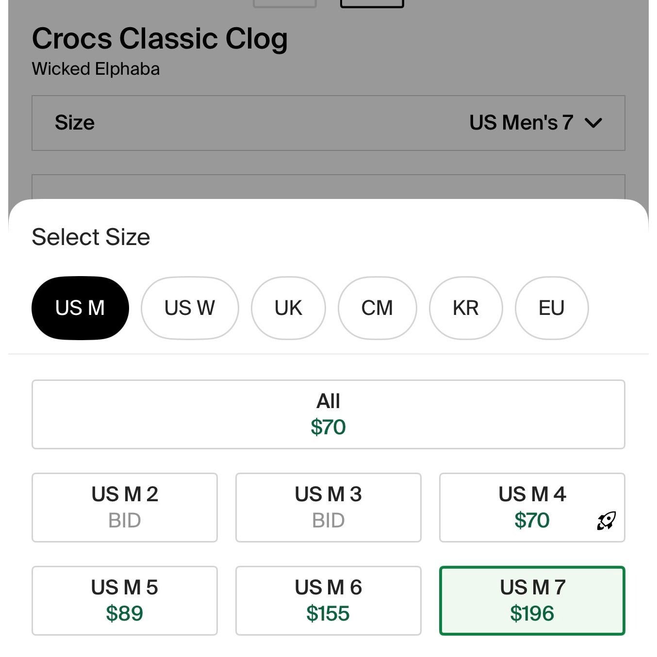 Crocs Crocs x Wicked Elphaba Classic Clog Glow In The Dark M5 W7 Size US 5 / EU 37 - 7 Thumbnail