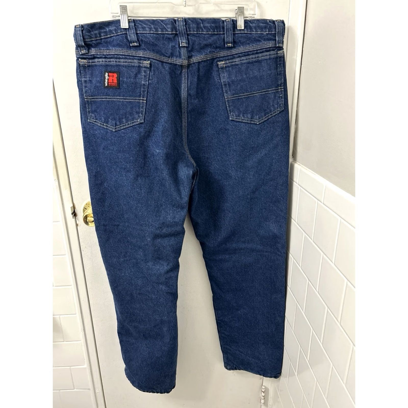 Wrangler Wrangler RIGGS Workwear Jeans Mens 40x32 Blue Thinsulate Thermal Lined Denim - Vintage Quality Size US 40 / EU 56 - 7 Thumbnail
