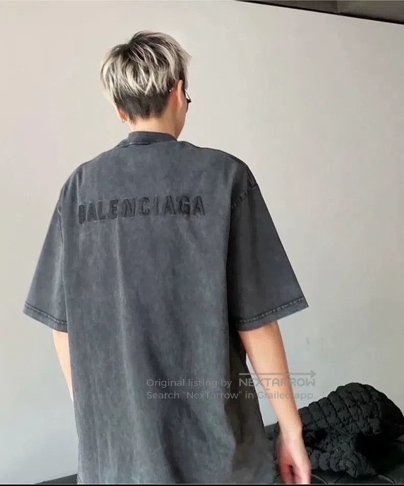 Balenciaga Balenciaga Alphabet Logo Distressed Short Sleeve T-Shirt G Size US L / EU 52-54 / 3 - 8 Thumbnail
