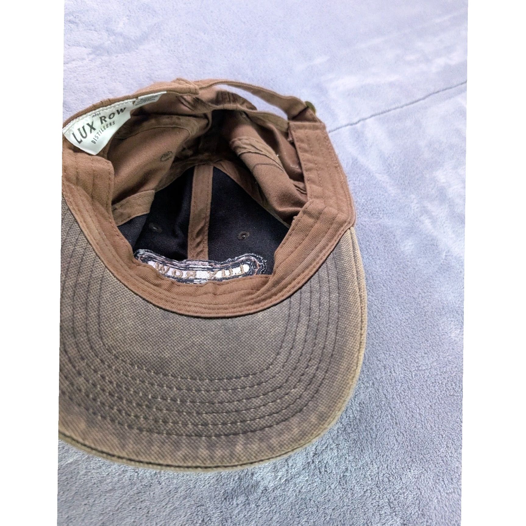 Vintage Lux Row Distillers Brown Canvas Baseball Cap Adjustable Strap Back Hat Mens One Size Adjustable Cotton Polyester Canvas Size ONE SIZE - 4 Thumbnail