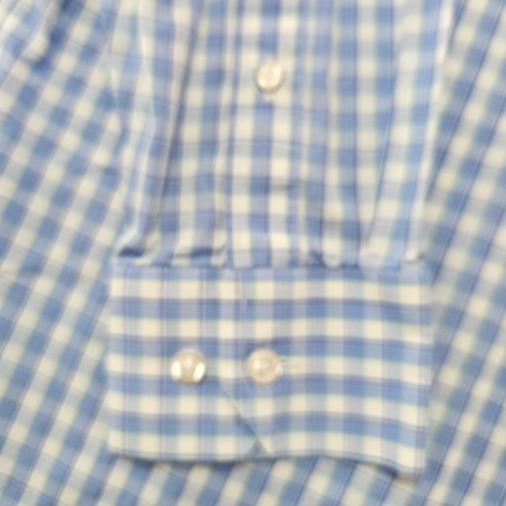 Stafford Stafford Dress Shirt Men’s Size 16 Regular Blue Check Broadcloth Long Sleeve Button Collared Non-Iron Wrinkle Resistant Size 42R - 5 Thumbnail