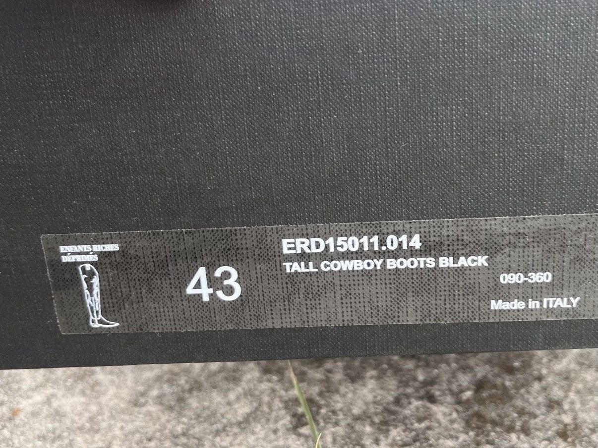 Enfants Riches Deprimes NWT AW23 knee high cowboy boots 43 Size US 9.5 / EU 42-43 - 8 Thumbnail