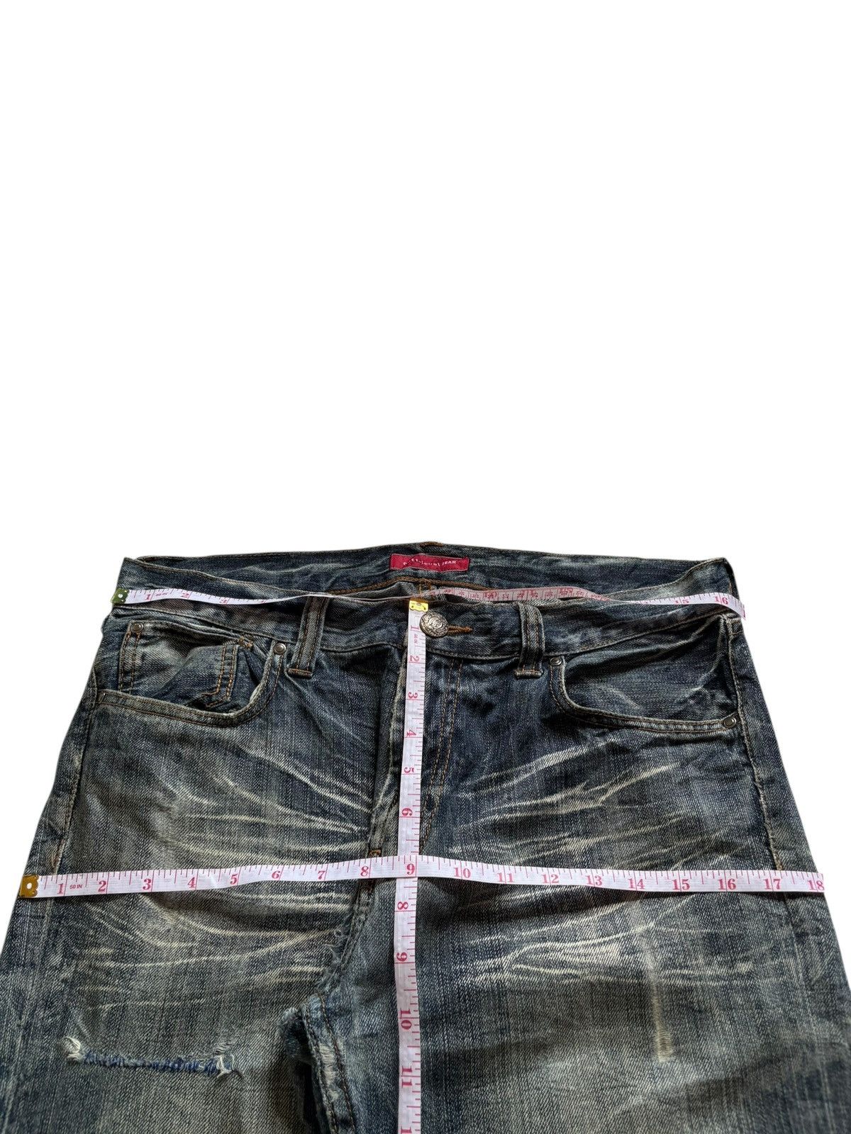 Japanese Brand Vintage Japanese Brand Crack Wash Distressed Flare Jeans Size US 32 / EU 48 - 14 Thumbnail