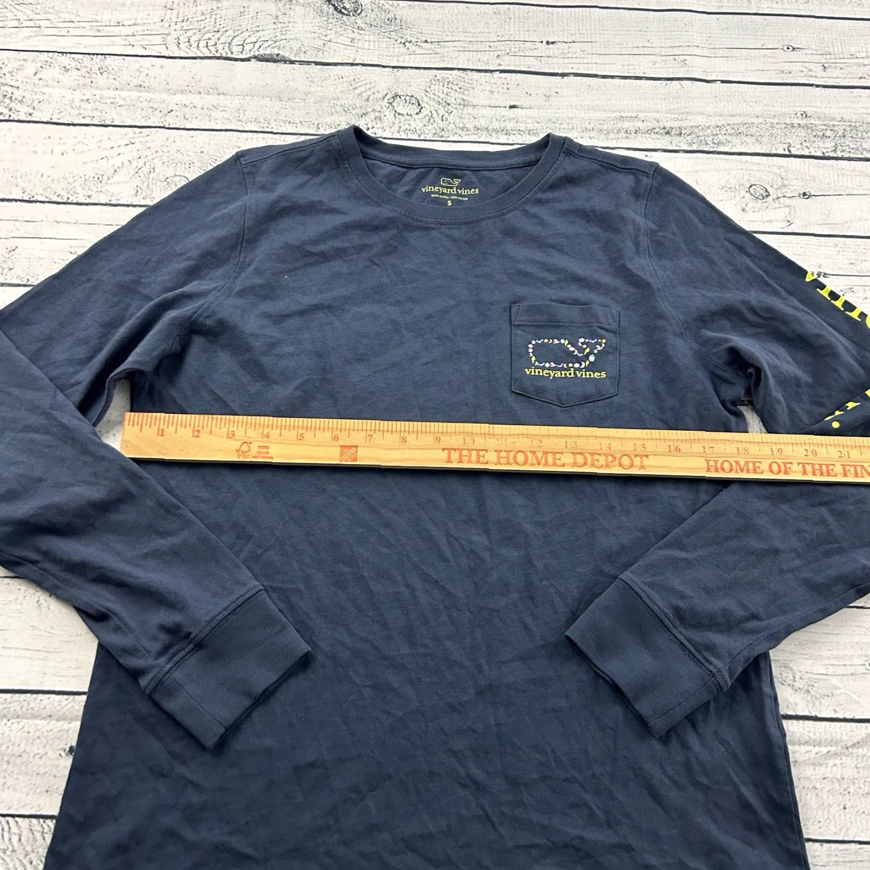 Vineyard Vines Vineyard Vines Halloween Long Sleeve Pocket T Shirt Men's Small Blue Size US S / EU 44-46 / 1 - 5 Thumbnail