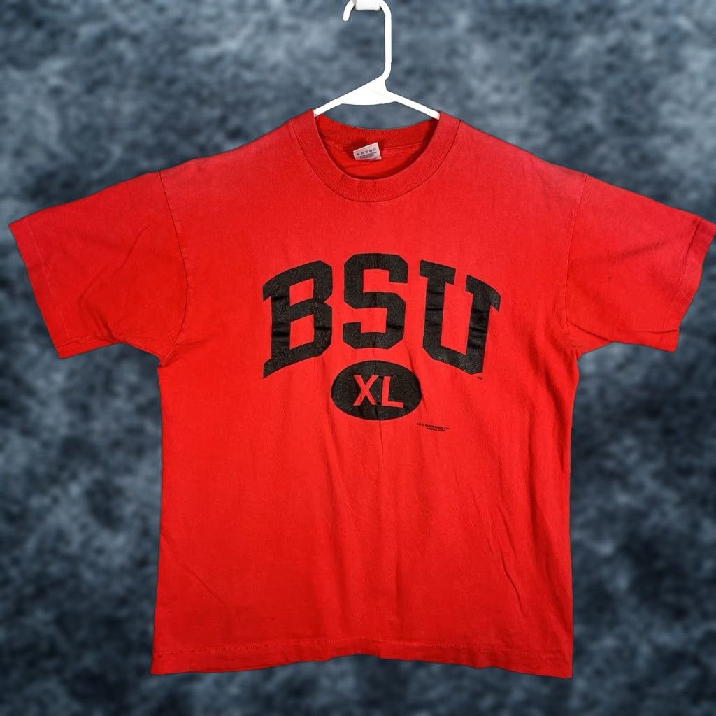 Fruit Of The Loom VINTAGE 90s Boise State Broncos Shirt Adult Large Red Made In USA Mens Size US L / EU 52-54 / 3 - 1 Thumbnail