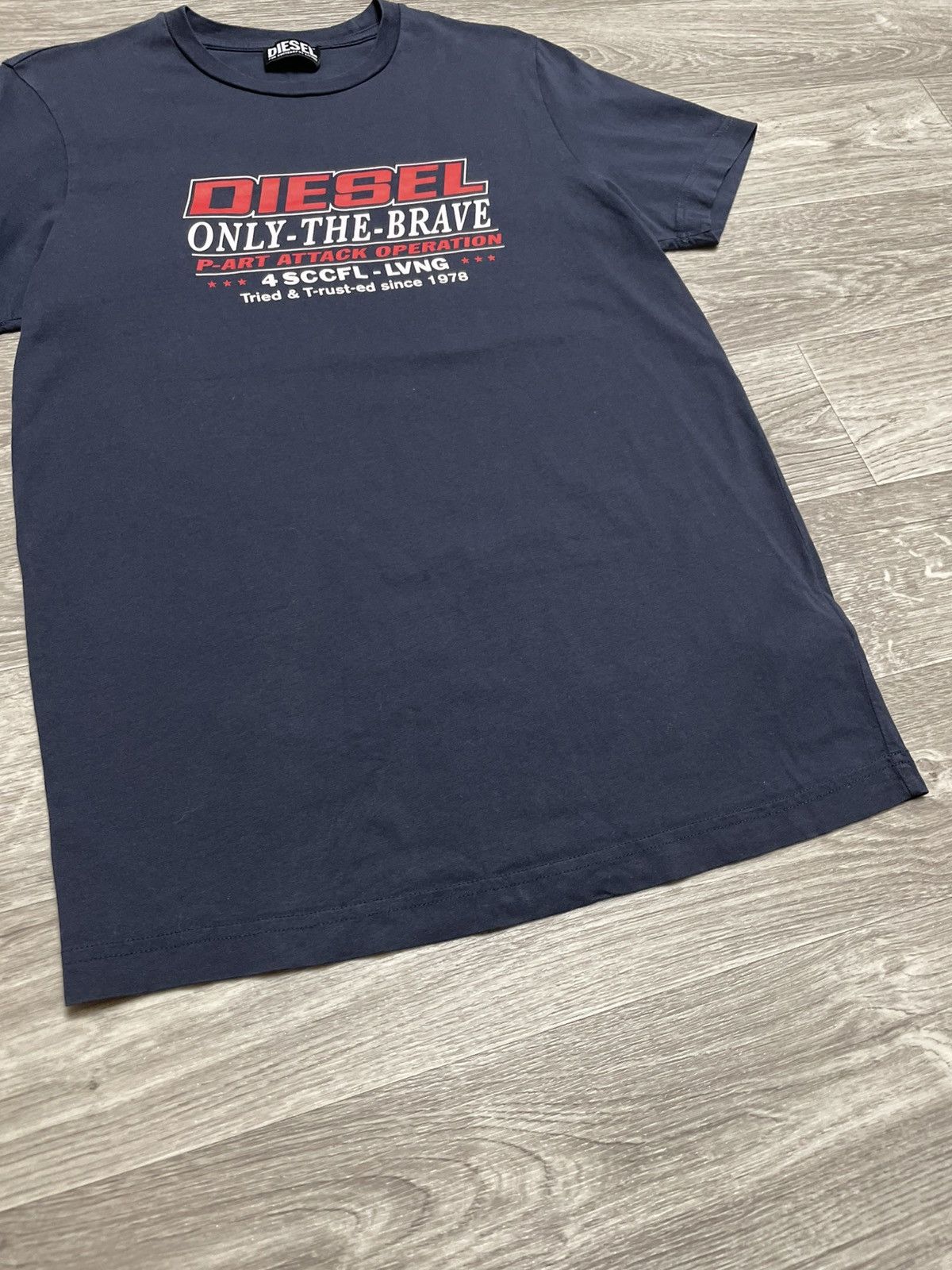 Diesel x2 Diesel Only The Brave Blue And Black T-Shirts Size US M / EU 48-50 / 2 - 16 Thumbnail