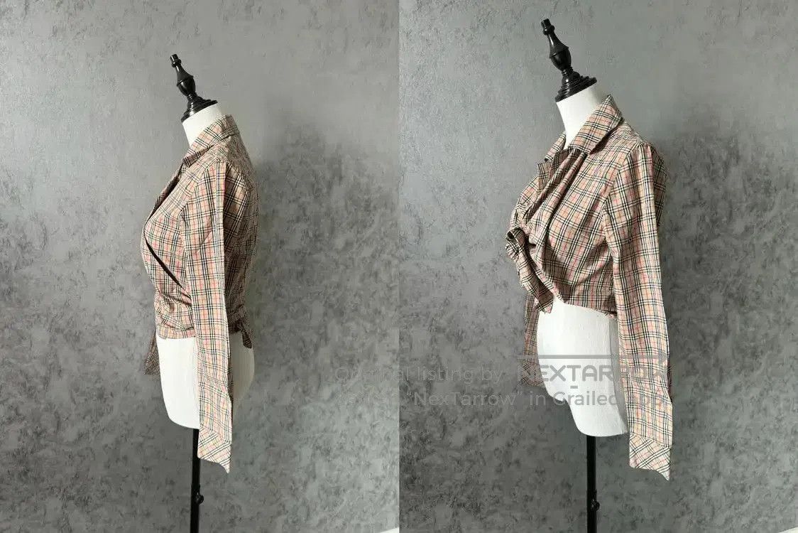 Burberry Burberry Khaki Long Sleeve Cropped Shirt. Size M / US 6-8 / IT 42-44 - 2 Thumbnail