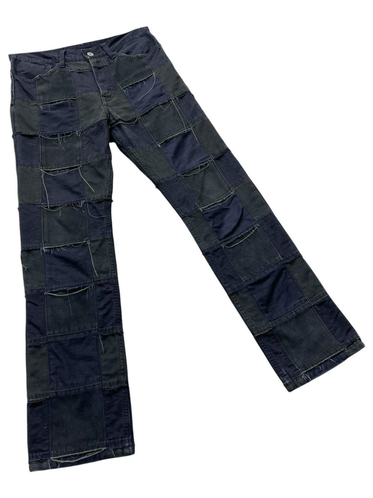 Comme des Garcons JUNYA WATANABE MANxCOMME DES GARCONS Fringe Patchwork Denim Size 28" / US 6 / IT 42 - 3 Thumbnail